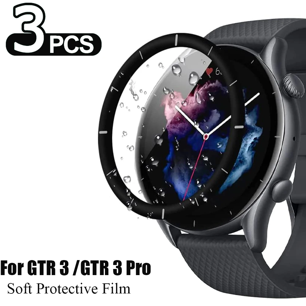 3D Zachte Beschermende Film Cover Screen Protector Film Smart Horloge Volledige Cover Voor Gtr 3 Hd Screen Protector Voor Amazfit gtr 3 Pro