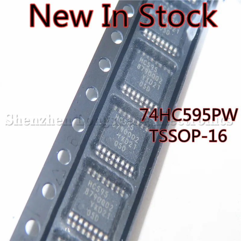 10PCS/LOT SN74HC595PW HC595 74HC595PW TSSOP-16 SMD shift register New In Stock Original Quality 100%