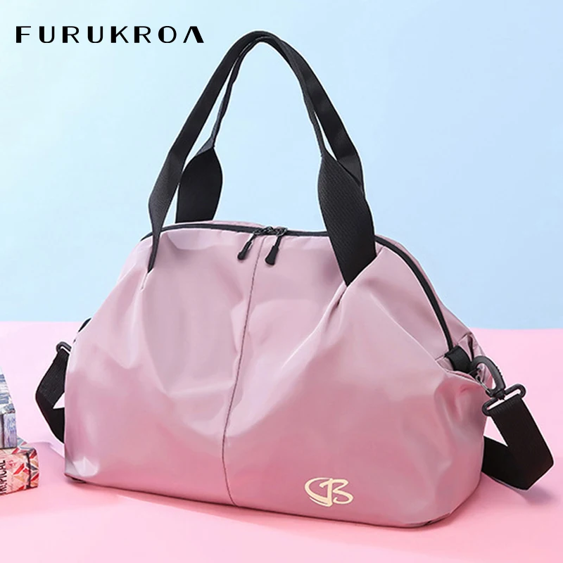 Bolsa De gimnasio para mujer, bolso De entrenamiento deportivo para viaje, esterilla De Yoga seca y húmeda, X51B