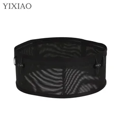 YIXIAO-riñonera deportiva de gran capacidad para correr, bolsa multifuncional para ciclismo, trotar, botella de agua, cinturón elástico