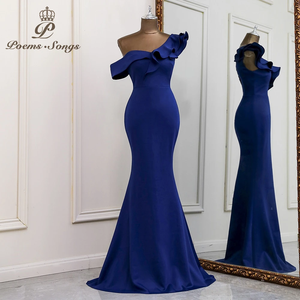 Elegant one shoulder evening dresses vestido de festa evening gowns 2022 formal party dresses women evening prom dresses