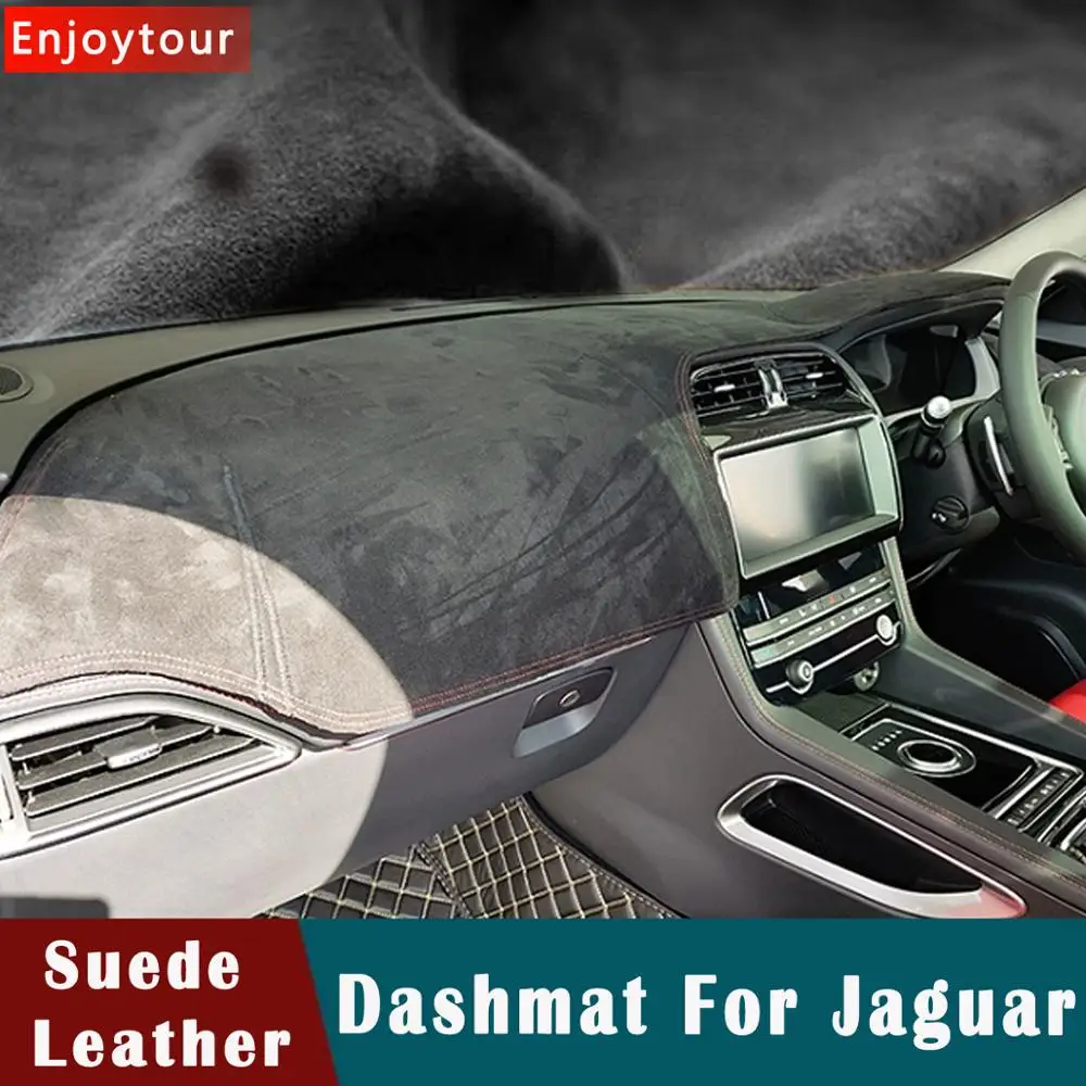 Suede Leather Dashmat Dashboard Covers Pad Dash Mat carpet car accessories Styling  for Jaguar XE XF XJ XJL F-PACE RHD