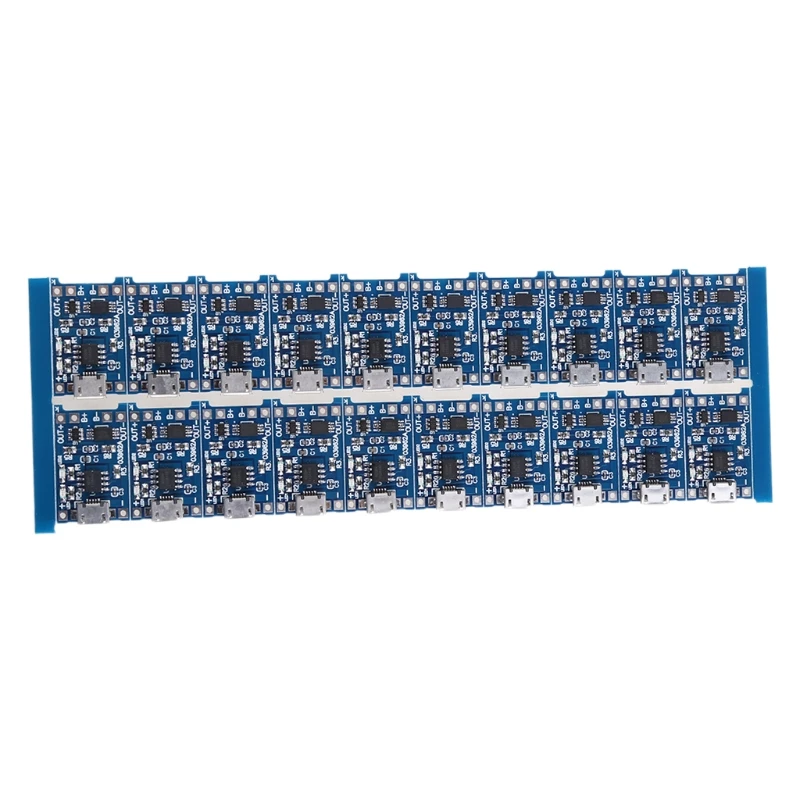 

20 Pieces TP4056 Charging Module Battery Charging Board with Battery Protection 18650 BMS 5V Micro USB 1A 186 50 Charge H052