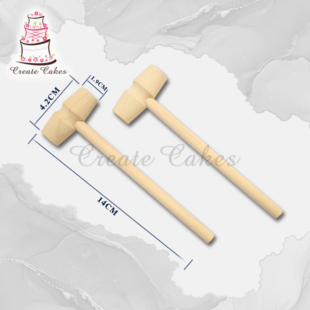 2 Sizes 5/10/20 pcs Wooden Hammer Cake Decorating Tool For Mousse Mold Wedding Fondant DIY Design Decoration Kitchen Tool