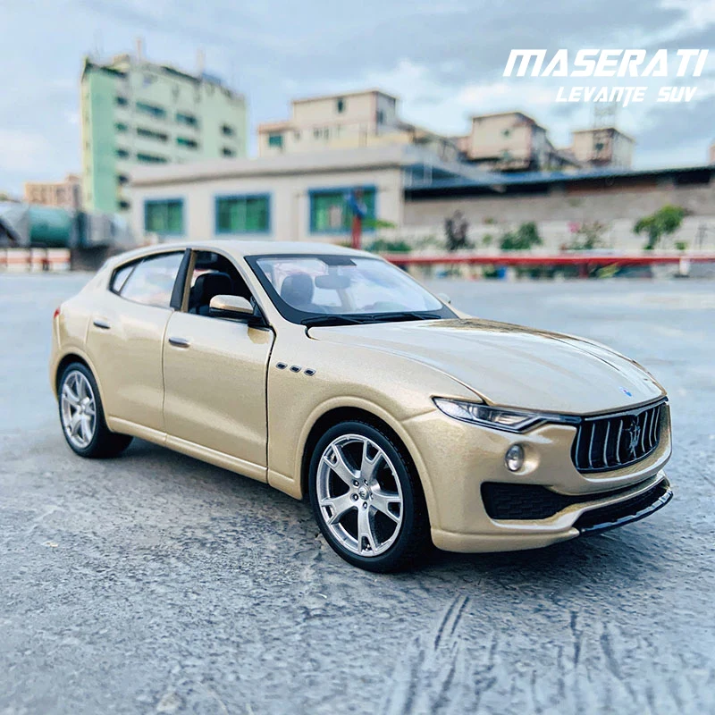 Bburago 1:24 Maserati Levante SUV golden Die Casting Car Collection Model Car Toy simulation alloy model crafts decoration