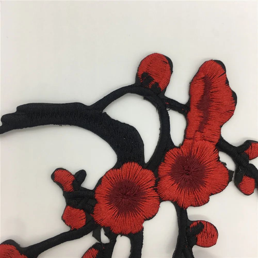 Red Hollow out Lace plum Blossom Laces for sewing Craft materials Lace collar Application Embroidered Lace fabrics for dresses