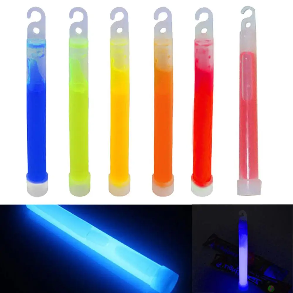 10pcs 6inch Industrial Grade Glow Sticks Light Stick Party Camping Emergency Lights Glowstick Chemical Fluorescent  For Fishing