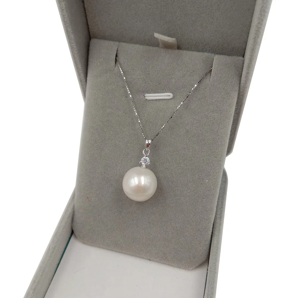 18 inch 925 silver box chain pearl pendant necklace,100% nature freshwater pearl in 14-17 mm big perfect round,AA grade