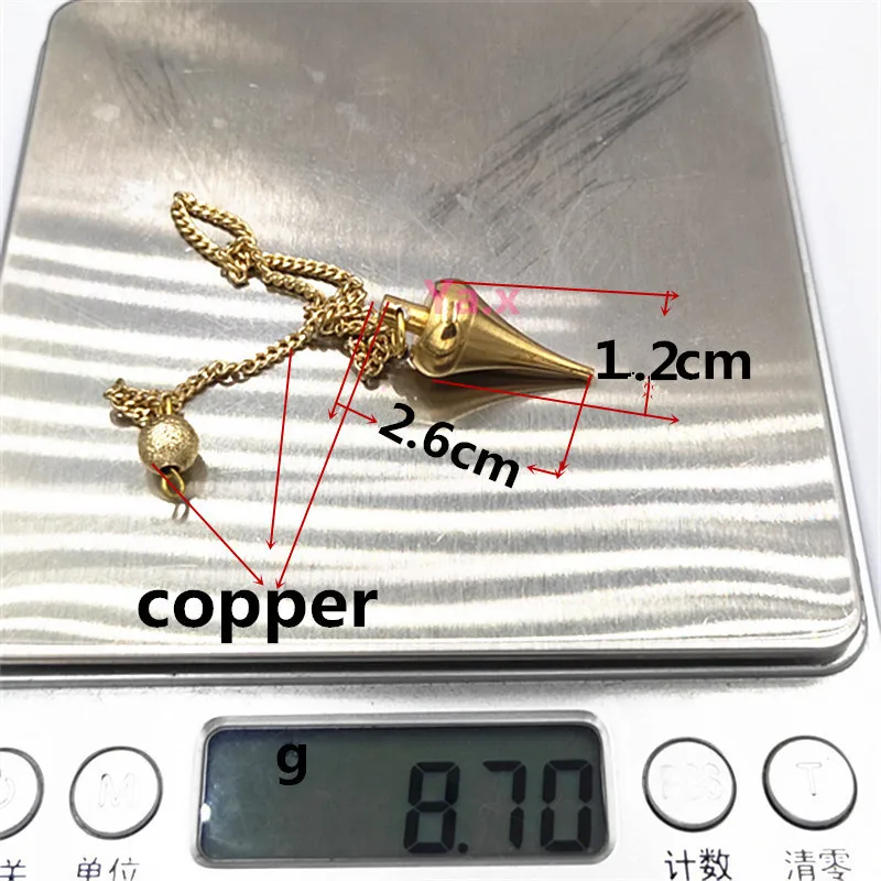 Metal spirit pendulum pure copper solid standard spirit divination psychic media novice spirit pendulum hypnosis divination