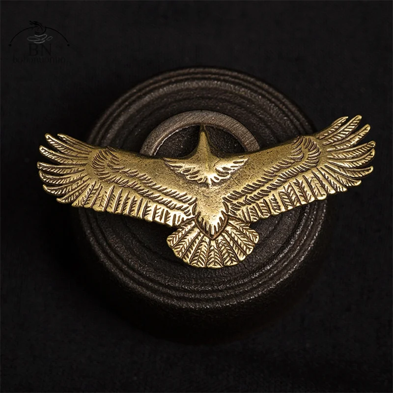 Pure Brass Eagle Wing Missile Screw Rivet Button DIY Leather Bag Wallet Chains Garment Decorations Punk Vintage Buckle Connector