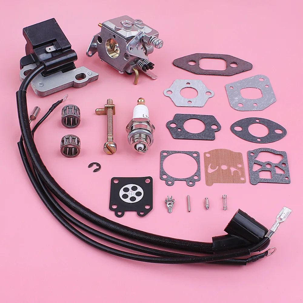 Ignition Coil Carburetor For Partner 350 351 370 Chain Adjuster Tensioner Carb Repair Gasket Kit Chainsaw Spare Replace Part