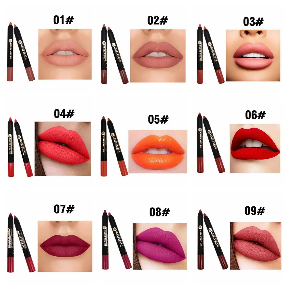 Hot Sale Makeup Long Lasting Matte Lipstick Pencil Nude Velvet Lip Gloss Waterproof