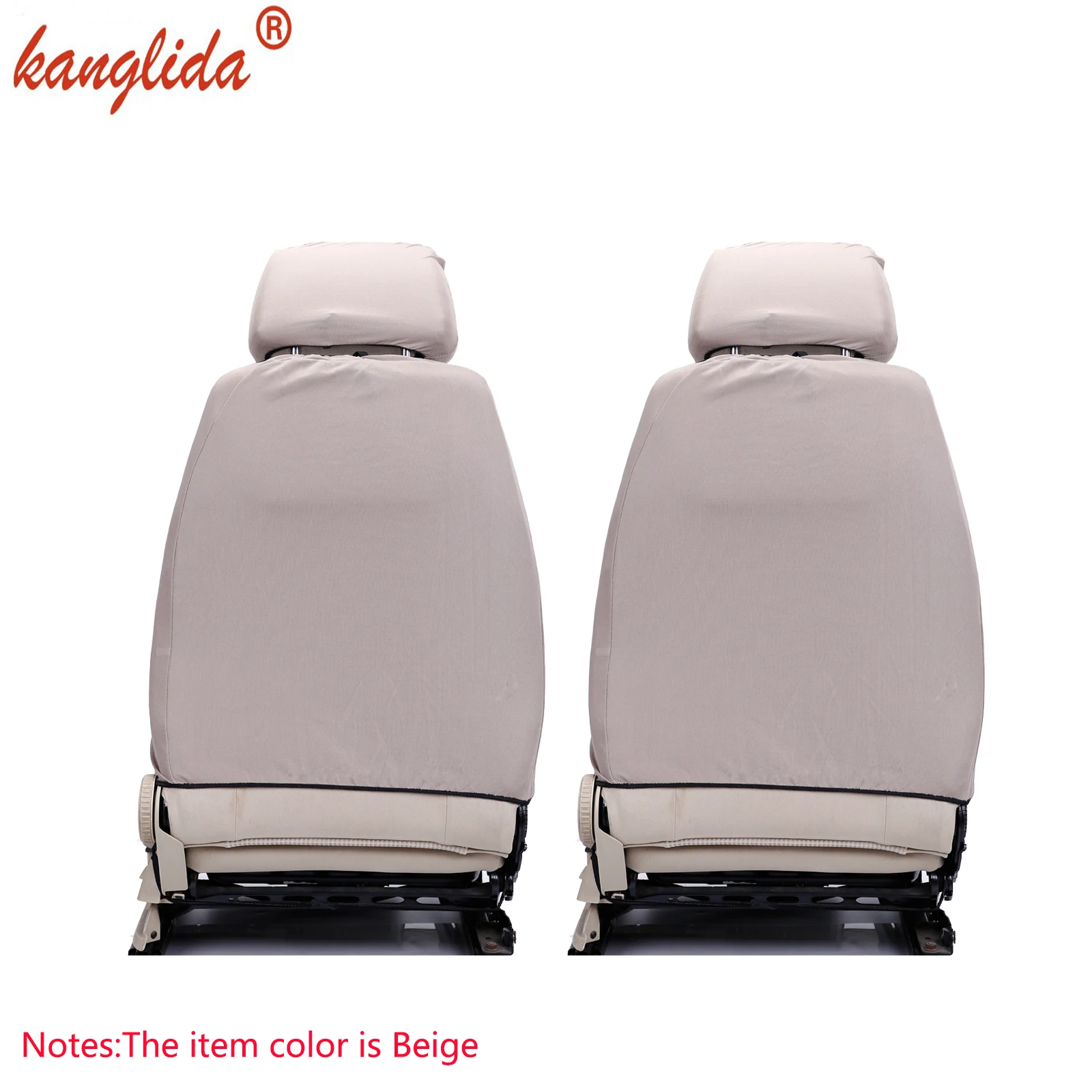 KANGLIDA Universal Front Car Seat Cover Seat Back Protector Cover Highback Airbag Breathable Cloth Short Plush Warm