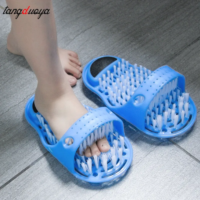 280x140x110mm Bathroom Massage Slippers 1 Pc Shower Feet Foot Cleaner Scrubber Washer Brush Massager Exfoliating Scrub Gift