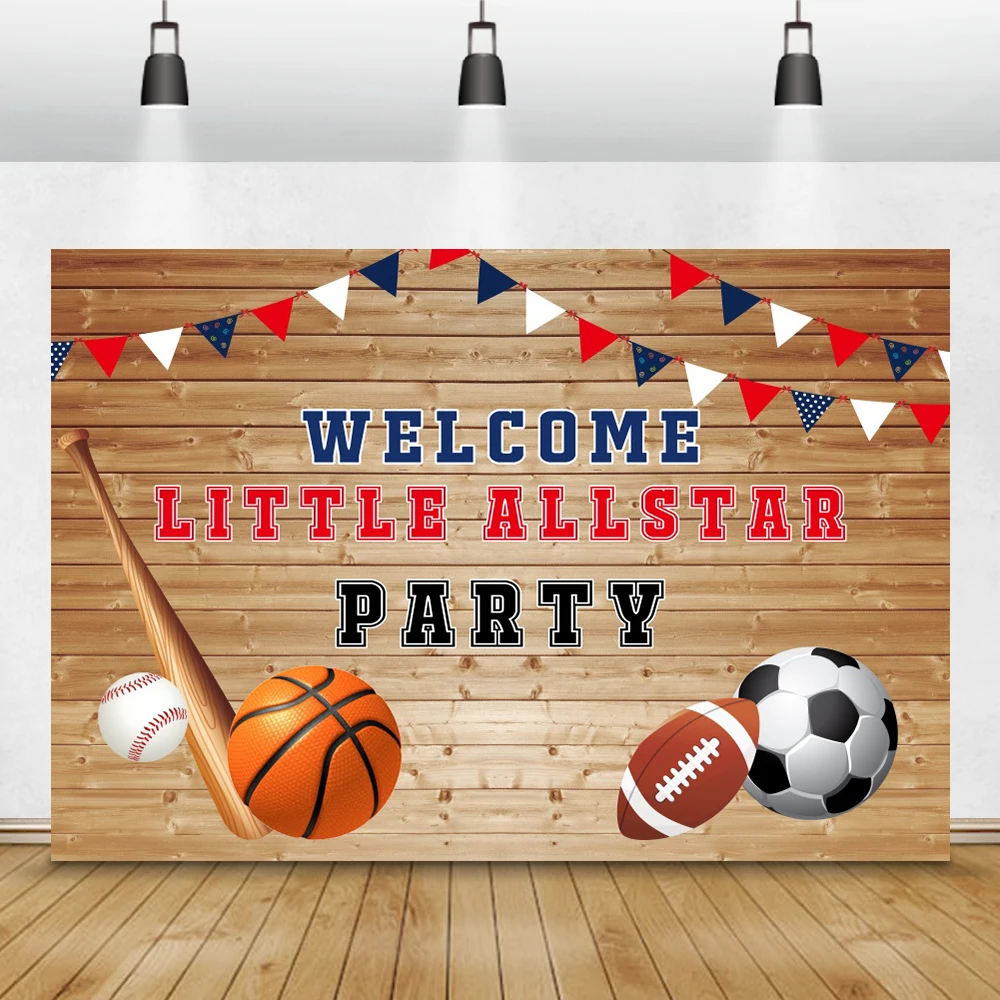 Laeacco compleanno fondali campo da basket campione trofeo Sportman Baby Shower neonato fotografia sfondi photzone