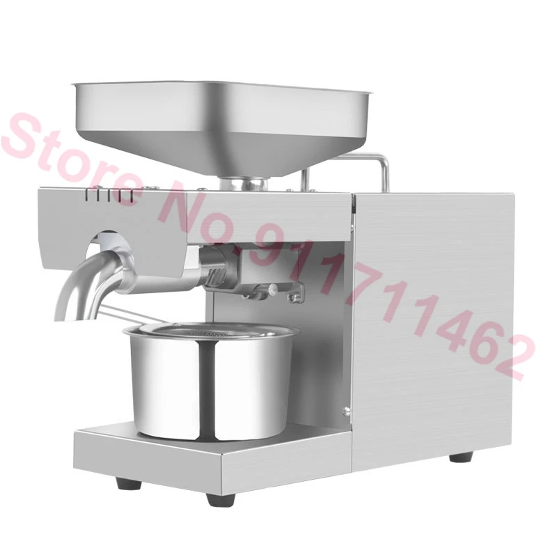 750W Automatic High Extraction Rate Oil Presser Stainless Steel Oil Press Machine Oil Extractor for Cold/Hot Squeeze