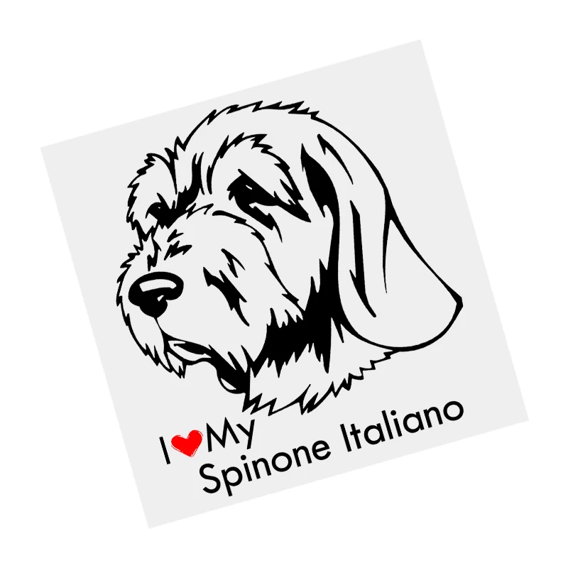 S61655# Spinone Italiano Dog Black Transparent Car Sticker Vinyl Decal Waterproof Decors for Motorcycle Bumper Laptop
