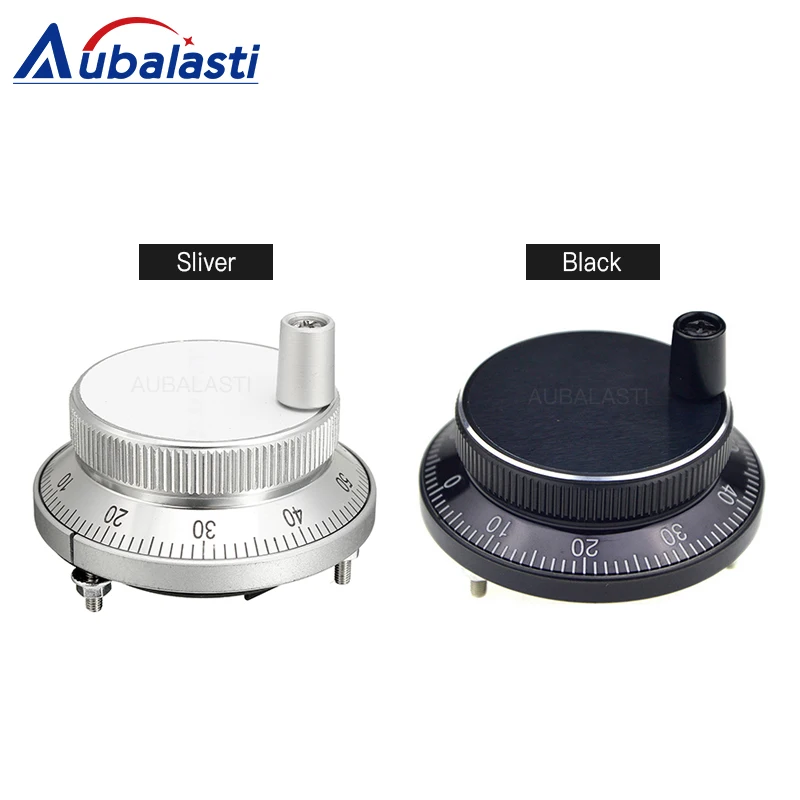 Aubalasti CNC pulser volante 5V 60mm 80 100PPR generador de pulsos Manual máquina de volante codificador rotatorio electrónico 4 pines 6 pines