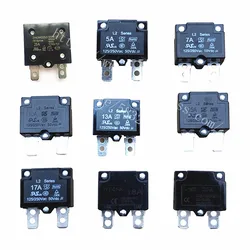 Bateria 7a 25a para veículo elétrico, fusível de redefinição automática, protetor de sobrecarga de corrente curta, acessórios para carro elétrico