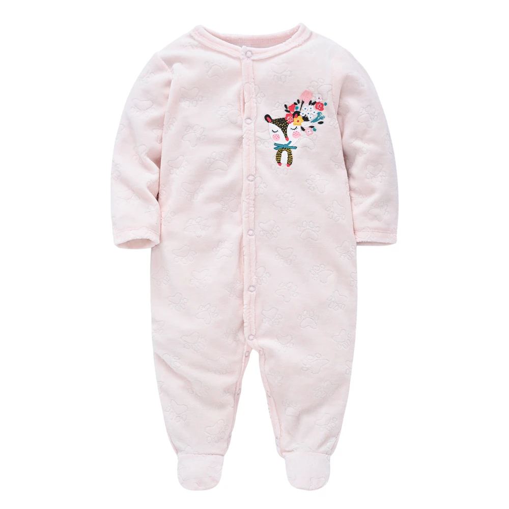 

Flannel Warm New Baby Rompers Pjiamas 0-24M Roupas bebe de Cute Cartoon Infant Baby Jumpsuit Onesies Velvet Warm Toddler Jumper