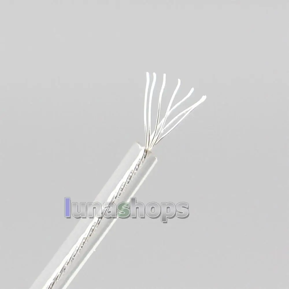 LN006223 100m 7*0.1mm Pure Silver 97.42% + Gold 2.39% + Palladium 0.017% Alloy Earphone DIY Custom Cable  Diameter OD:1.3mm