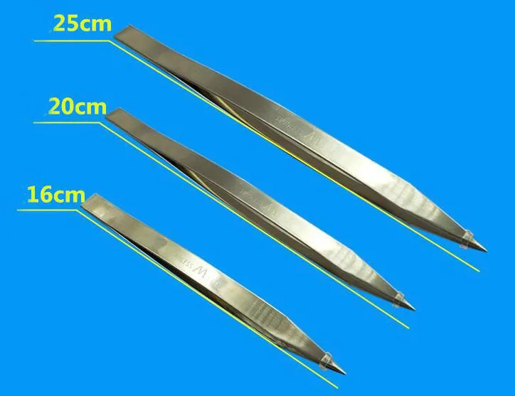 3PCS Tweezers for Jewelry Cleaning Washing Nipper Tweezer Clip for Jewelry Tool 16/20/25 cm