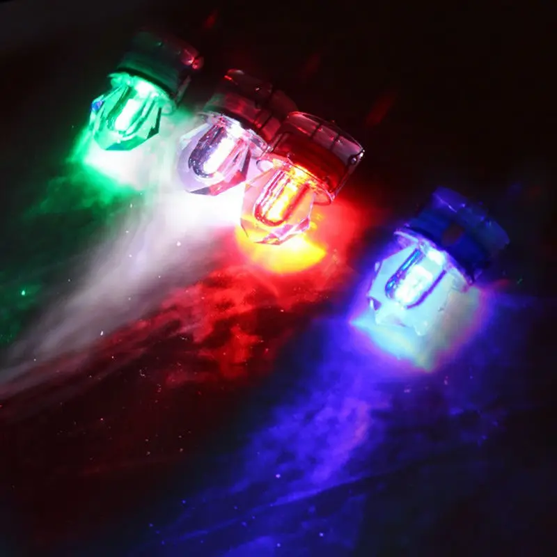 Mini señuelo de pesca de colores, lámpara subacuática ABS, forma de diamante, luz de cebo de pesca, lámpara de señuelo de pescado luminosa impermeable