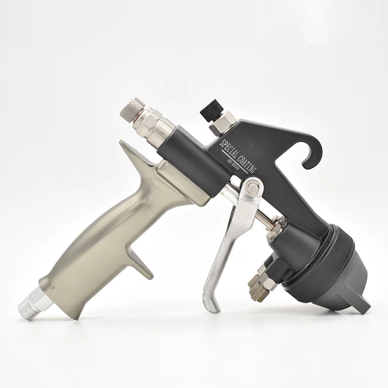 Imagem -05 - Pistola Dupla Bocal Pistola de Pintura Dual-cabeça Solução de Pintura Cromada Pistola de Pulverização pe Dois Componentes Profissional