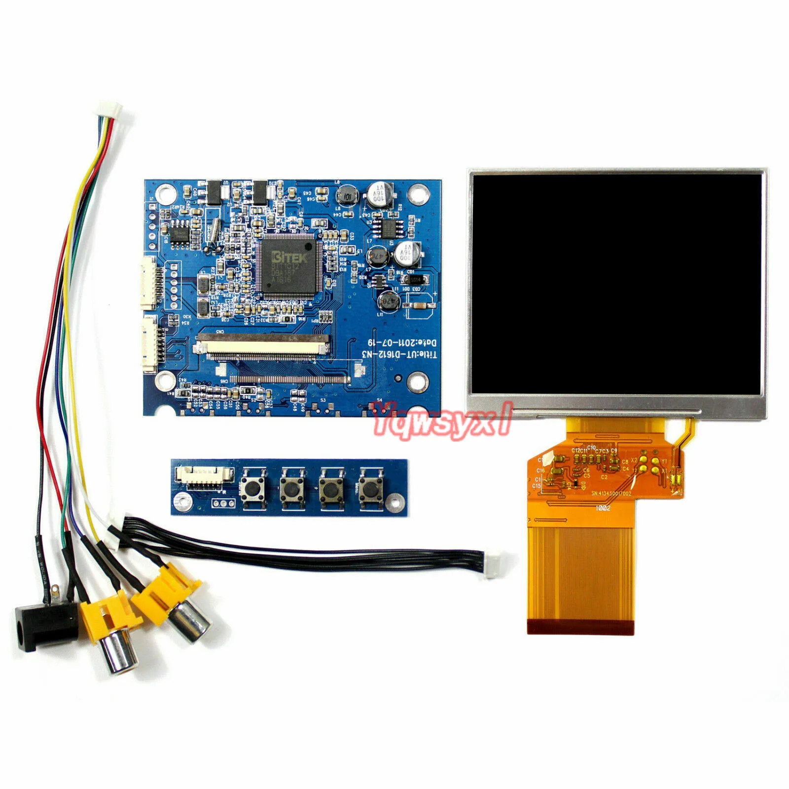 Yqwsyxl New 3.5inch LQ035NC111 320x240 LCD Screen 2AV LCD controller Board for Satlink WS 6906 Satellite Finder LCD Screen