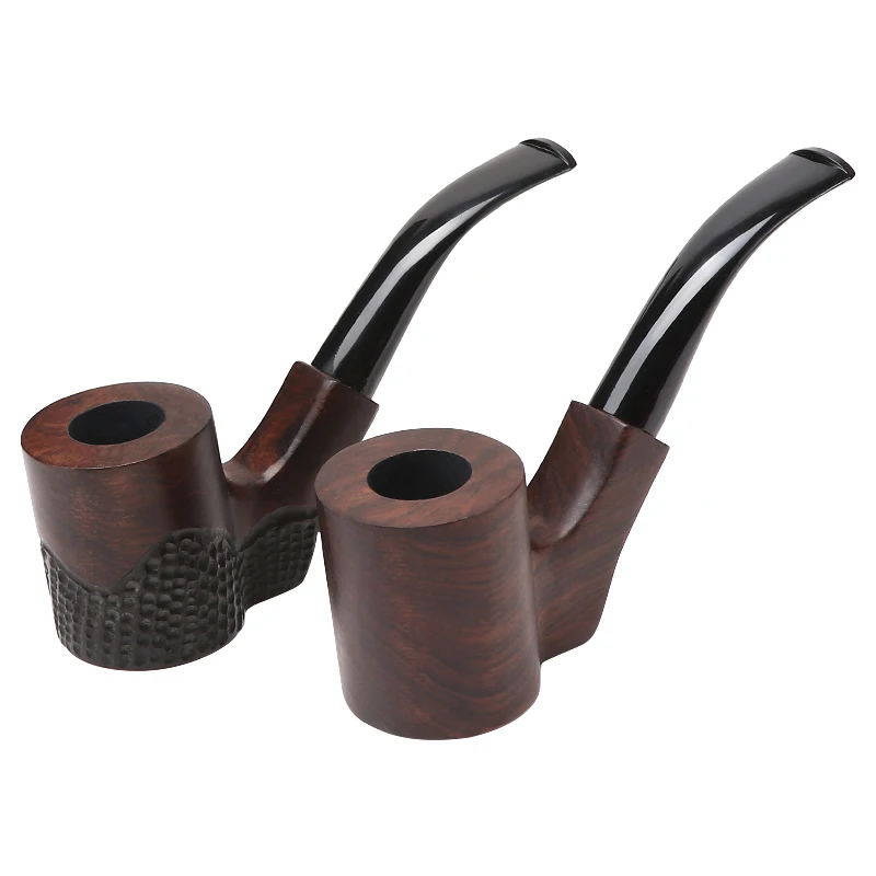 New Classic Smoking Pipe Creative Flat Bottom Tobacco Pipe Ebony Pipe 9mm filter Handmade Wooden Pipe Smoking Accessolries