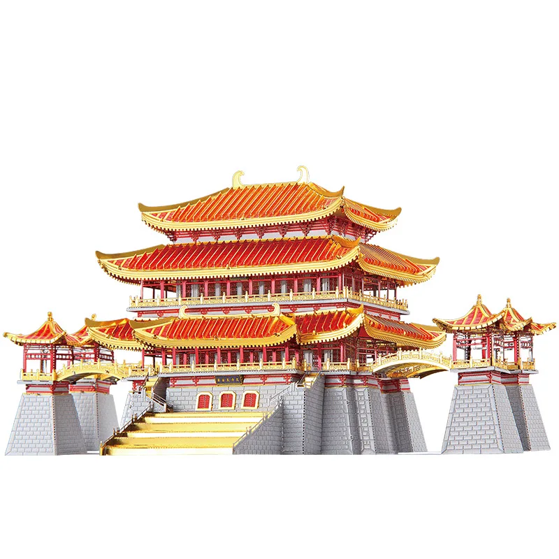 2019 Piececool building models 3D Metal Nano Puzzle Tang Paradise Model Kits DIY 3D Laser Cutting Model Jigsaw Toys for Children