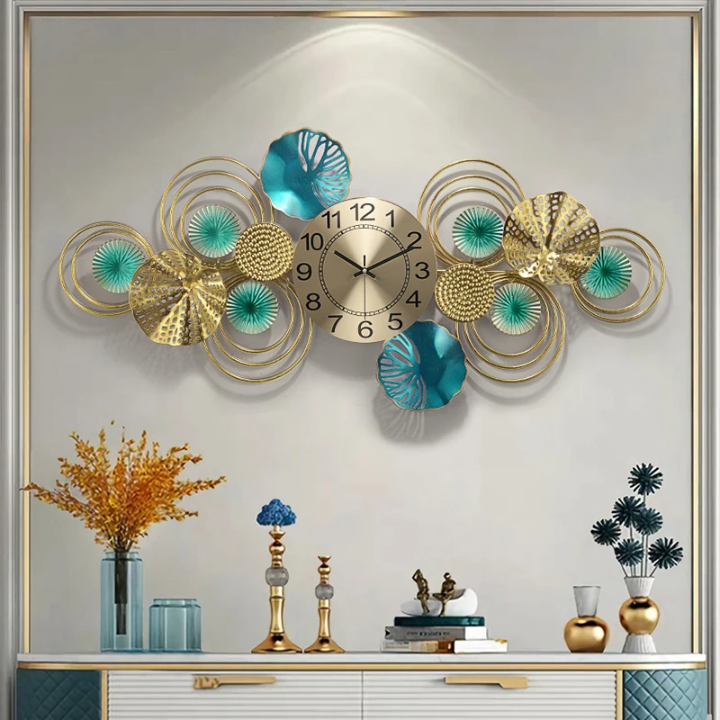 

Fashion Art Wall Clock Modern Design Living Room Home Decoration Clocks Light Luxury Hanging Wall Household Creative Wall Watch