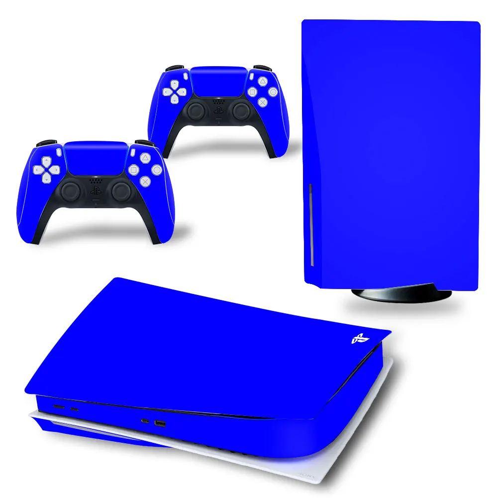 Pure Color PS5 Standard Disc Edition Skin Sticker Decal Cover for PlayStation 5 Console Controller PS5 Protection Shell Case