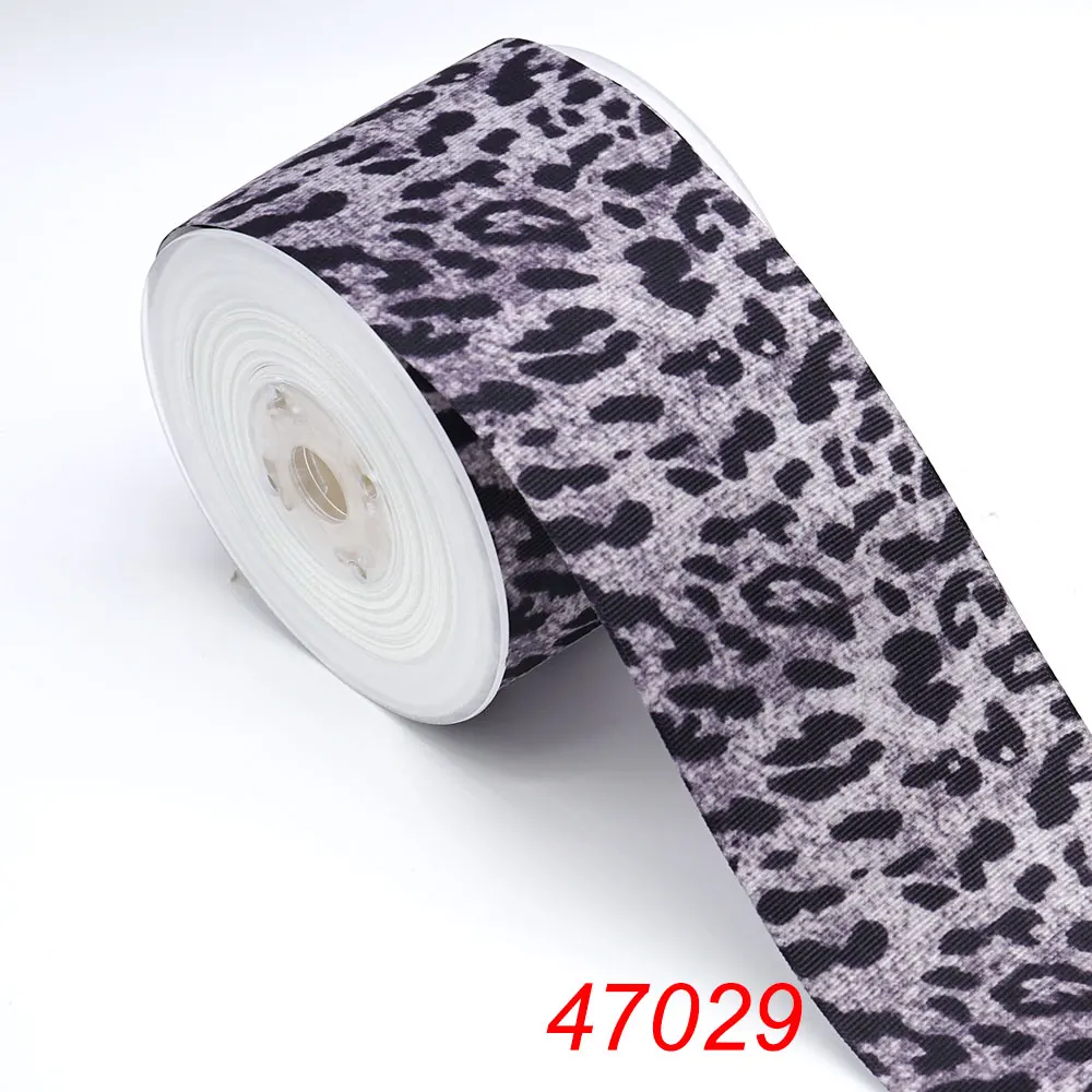 DIY Cartoon Leopard Grain Printed Grosgrain Ribbon For Craft Supplies Sewing Accessories 5 Yards. 47025