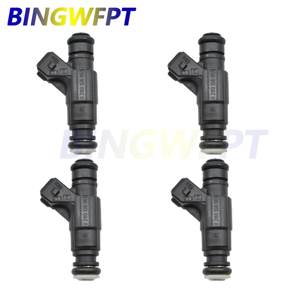 4pcs Fuel Injector Nozzle 0280156061 06A906031BA For VW Golf J-etta Beetle For Audi TT Quattro Passat 2000-2006 4cyl 1.8L