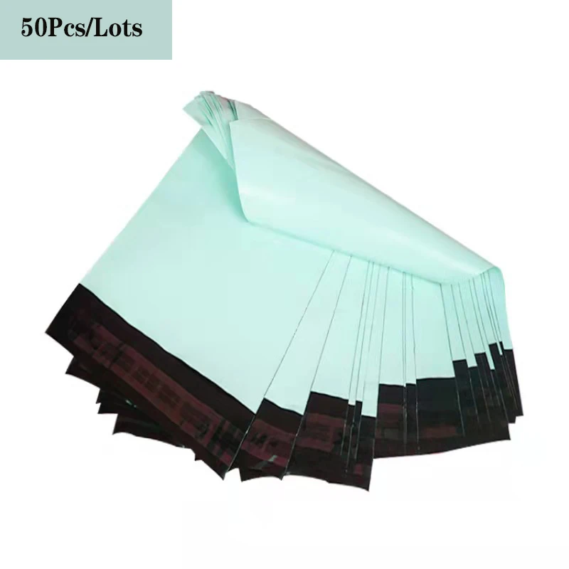 Brand New 50 Pcs/lots Light Green Envelope Waterproof Clothes Bag Self-adhesive Sealed Courier Bag Pe Plastic Mailing Bag