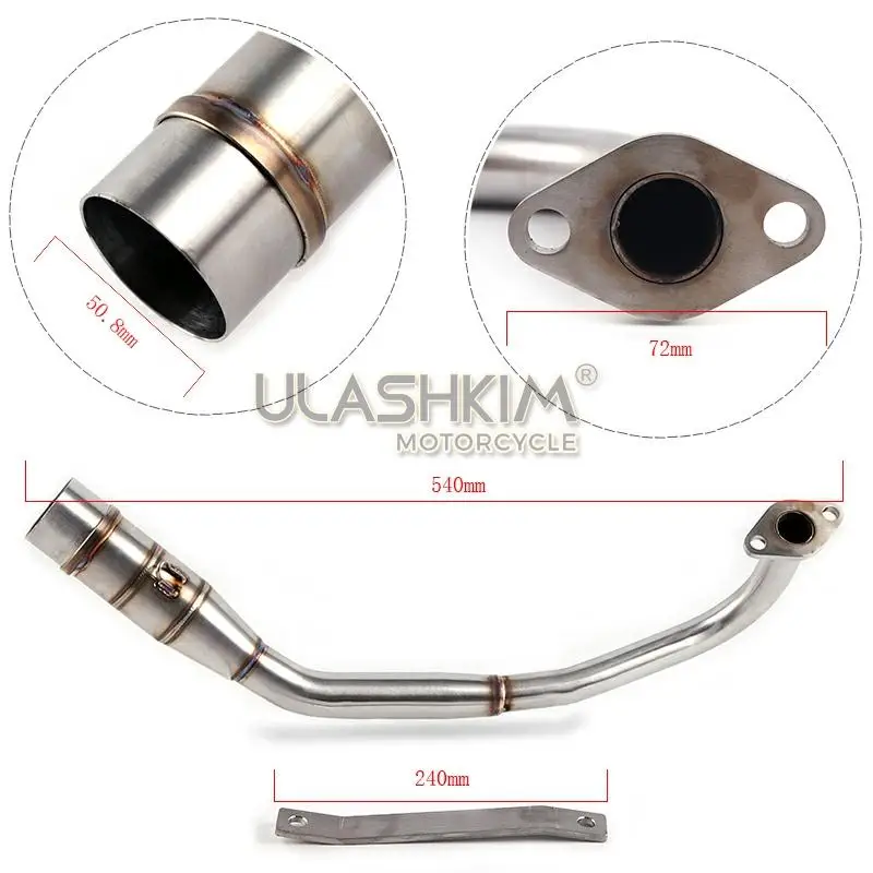 SH150 SH 125 150I Motorcycle Exhaust Mascape Full System Slip On Middle Link Muffler For honda SH125 SH150i SH125i 2017-2020