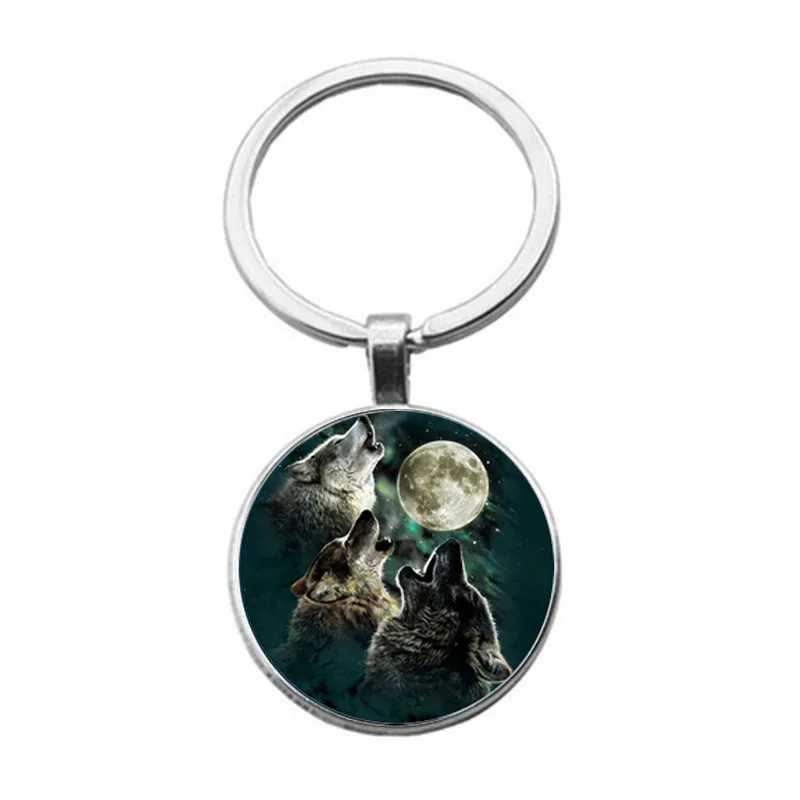 Alloy Handmade Fashion Key Ring Wolf Totem Keychain Cangyuan Wolf Black Wolf Keychain Howling Wolf Friend Gift Animal Lover Keyc