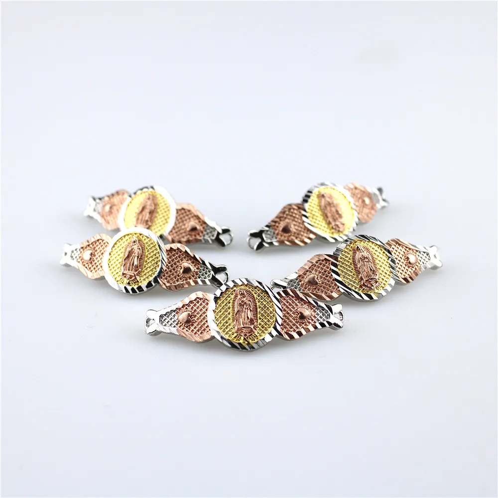 Hot Selling Gold And Silver Plated Religious Pendant Semi Finished Jewelry Production Diy Retro New Design Simple