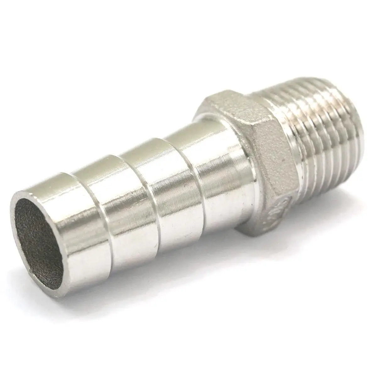 

1/2" BSPT Male Fit Hose I/D 19mm Hose Barbed 304 Stainless Steel Pipe Fitting Hose tail Connector 230 PSI