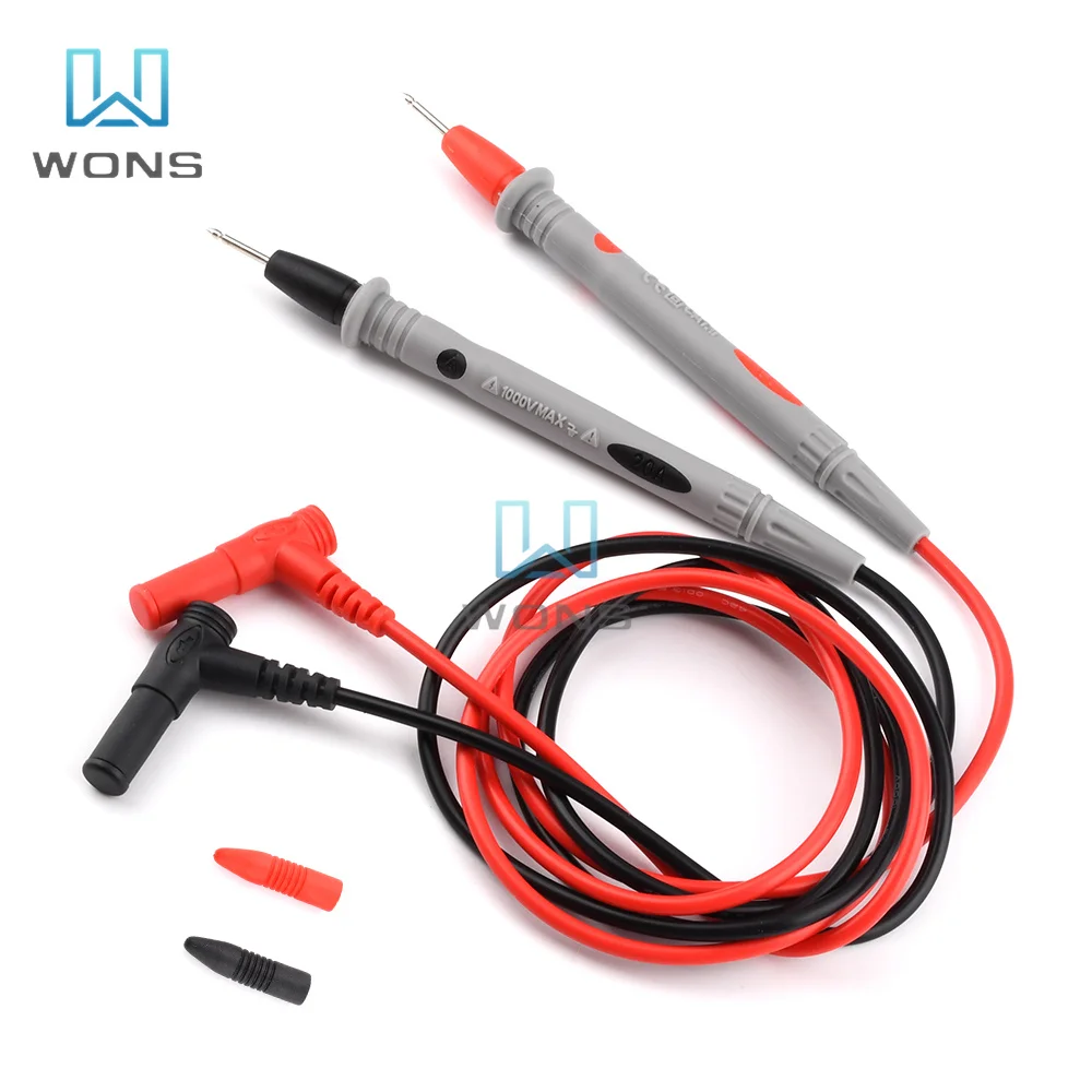 

AC DC 1000V 1 Pair Probe Test Leads Pin For Digital Multimeter Needle Tip Meter Multi Meter Tester Lead Probe Wire Pen Cable 20A