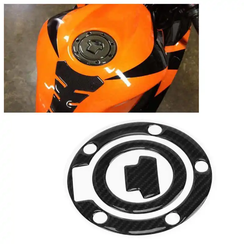 Carbon Fiber Motorcycle Gas Tank Cap Pad Cover Sticker Decals for YAMAHA YZF R1 R6 Motorcycle Gas Cap