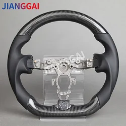 Carbon Fiber Smooth Leather Steering Wheel Fit For Nissan 370Z Juke Sentra Sylphy 2011-2019 Racing Wheel