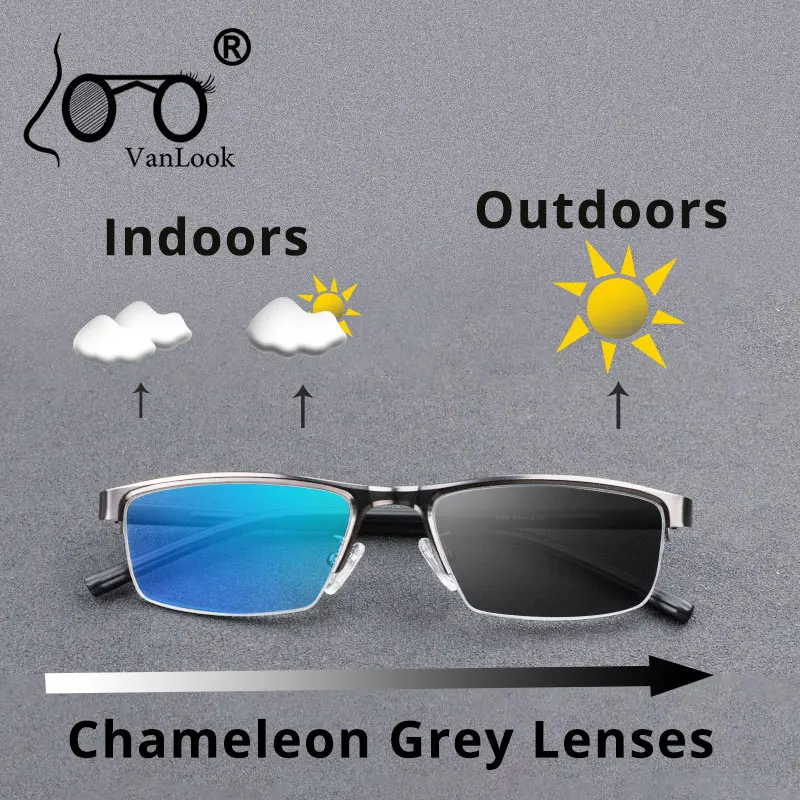 Photochromic Reading Glasses Chameleon Lens Sun Glasses Men Women Eyeglasses +50 75 1.25 1.75 5.5 6