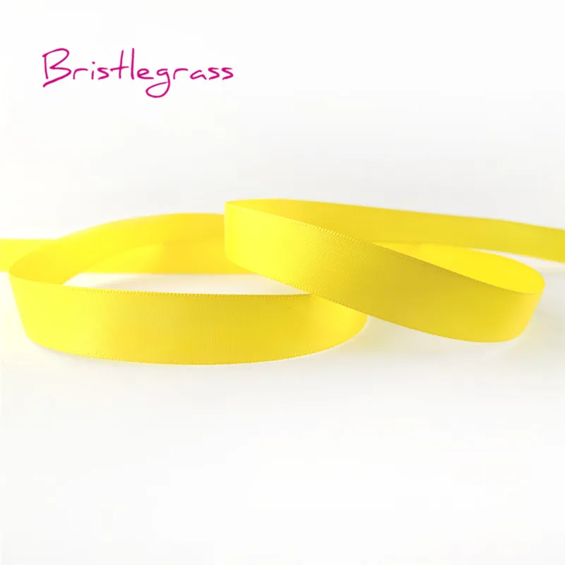 BRISTLEGRASS 5 Yard 6/10/15/20/25/40/50 mm Shiny Satin Ribbon Flowers Bow Wedding Christmas Party Gift Box Decoration DIY Craft