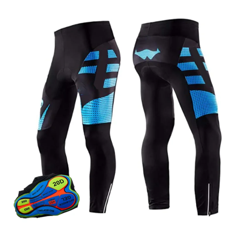 Pantalones deportivos con almohadilla de GEL 20D para ciclismo profesional, pantalón transpirable de secado rápido, cómodo y acolchado, para exteriores