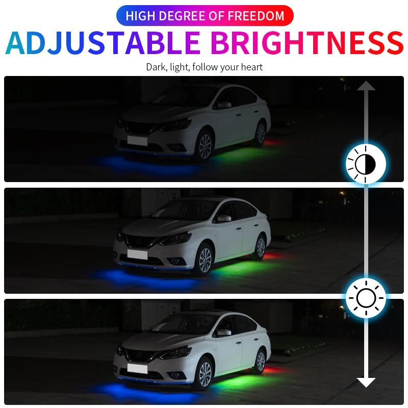 Car Underbody Streamer oświetlenie otoczenia Strip Backlight Flexible Rgb Styling Atmosphere fluorescent 12v New