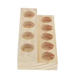 Wooden Perfume Cosmetic Makeup Essential Oil Displaying Rack 2 -Tiers Stand