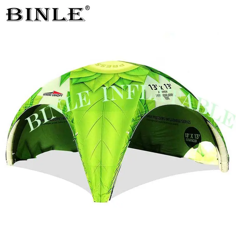 Air sealed outdoor event inflatable spider tent with full printing TPU air dome canopy advertising gazebo tent for exhibition