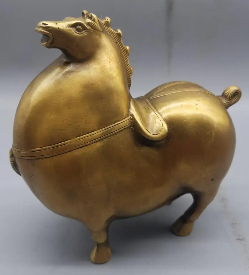 China brass archaize Tang Dynasty horse crafts statue